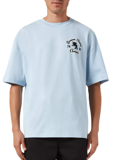 Amiri Dream Team Oversized T-shirt in Cotton Blue