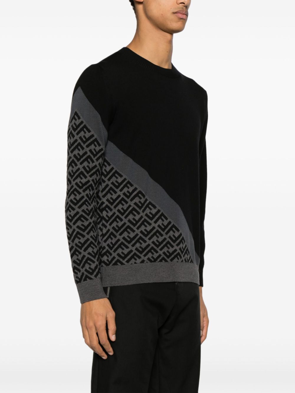 FENDI FF pattern intarsia knit jumper EBITAF