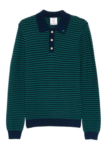 Casablanca Mini Wave Polo 'Navy / Green'