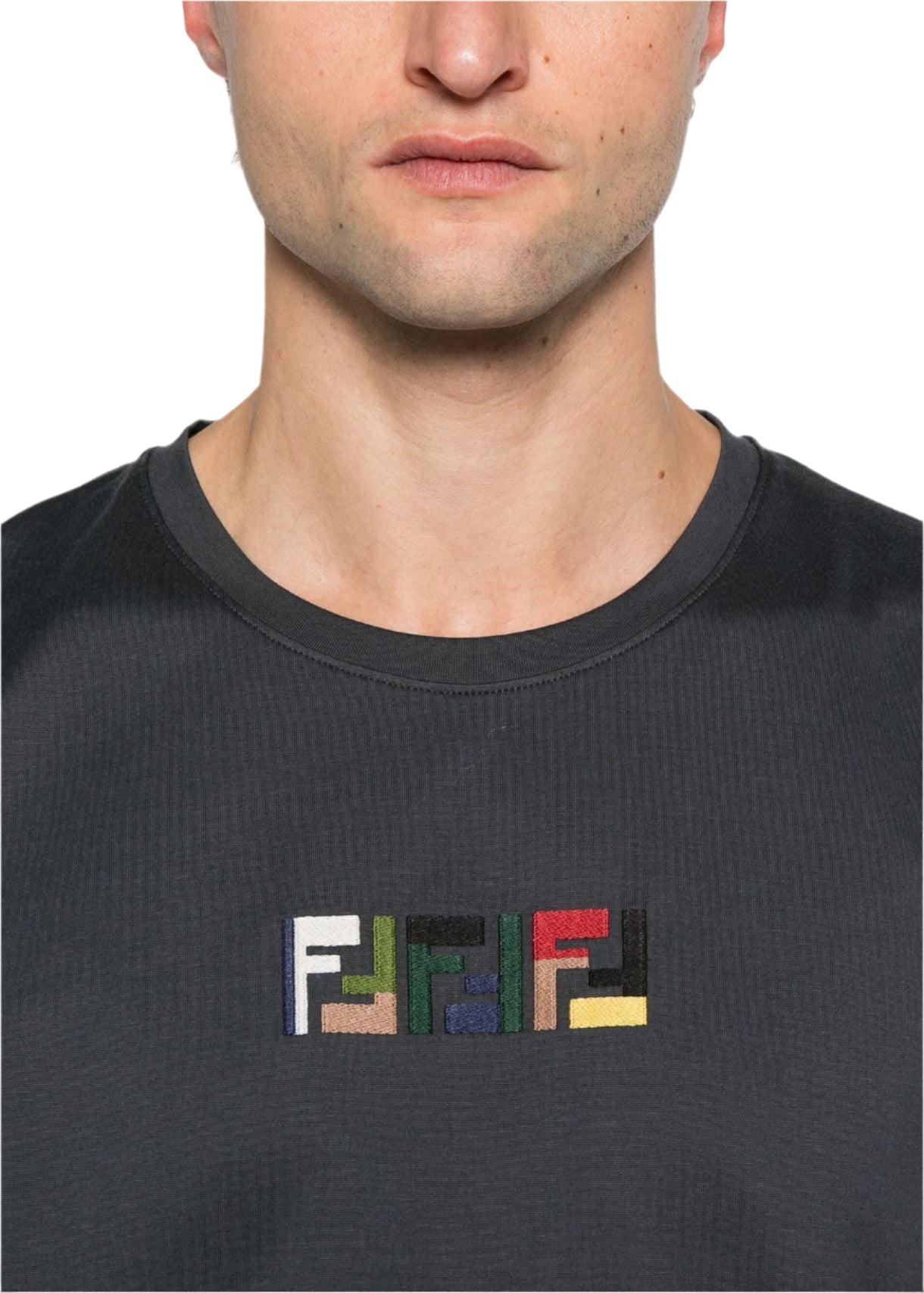 Fendi Dark gray cotton t-shirt