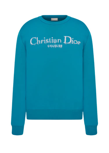 Christian Dior Couture Sweater Blue Wool Blend