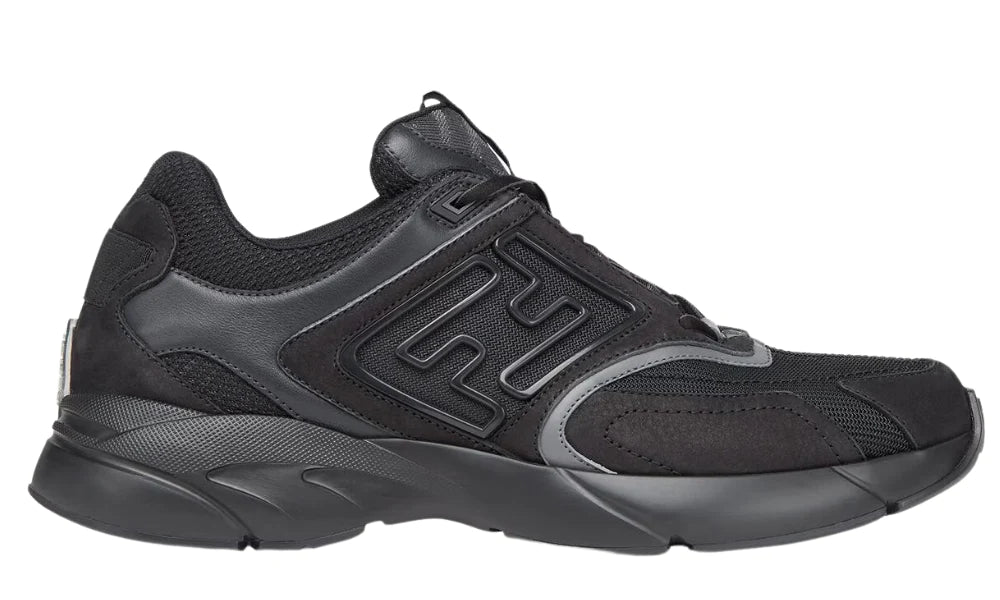 FENDI Faster Trainers Black nubuck leather low-tops New Men’s 36 Women 8 Fendi Flow Sneakers - Black | FENDI US main image 3