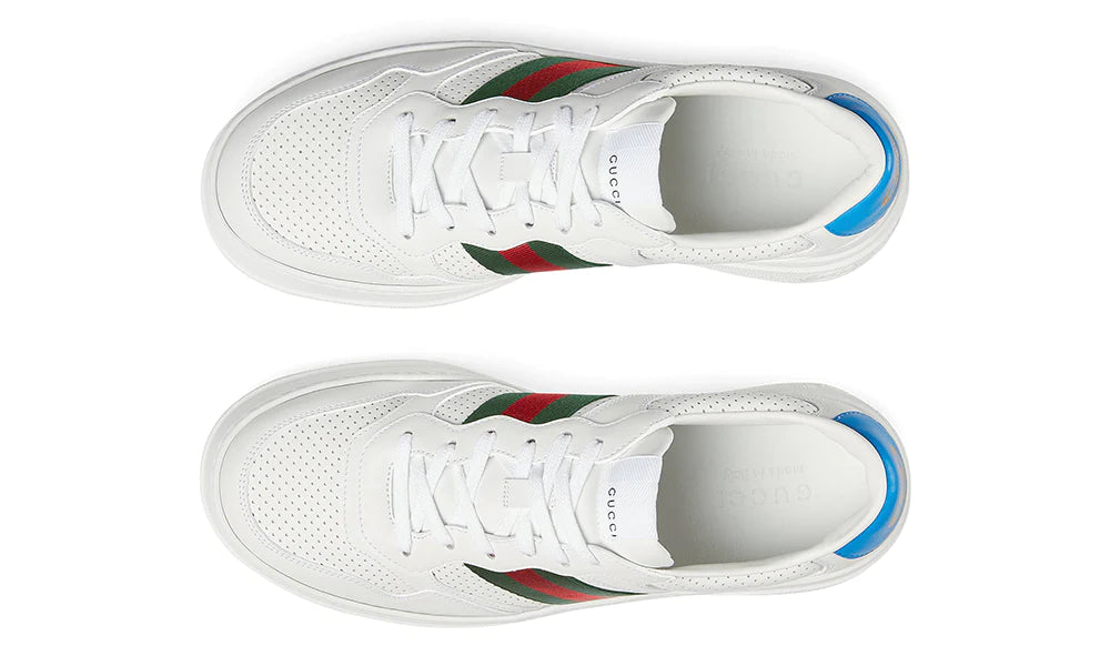 GUCCI Leather GG Embossed Sneakers "White"