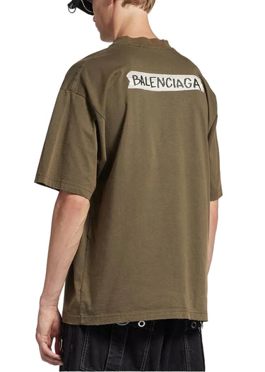 Balenciaga Masking Tape T-shirt "Khaki"