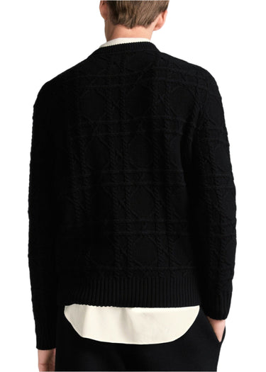 Dior Icons Cannage Sweater Black Cashmere Knit