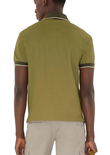 Burberry Logo Collar Cotton Polo Shirt "Estate Green"