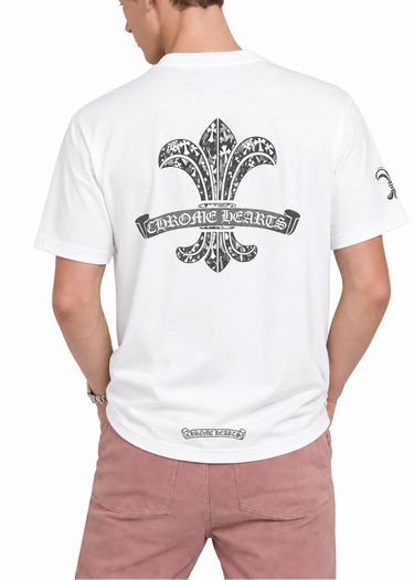 Chrome Hearts Fleur Scroll Logo Tee "White"