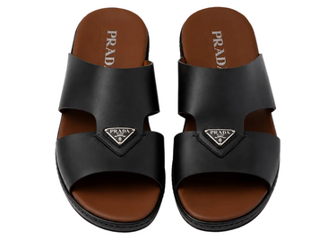 Prada Leather Sandals "Black"