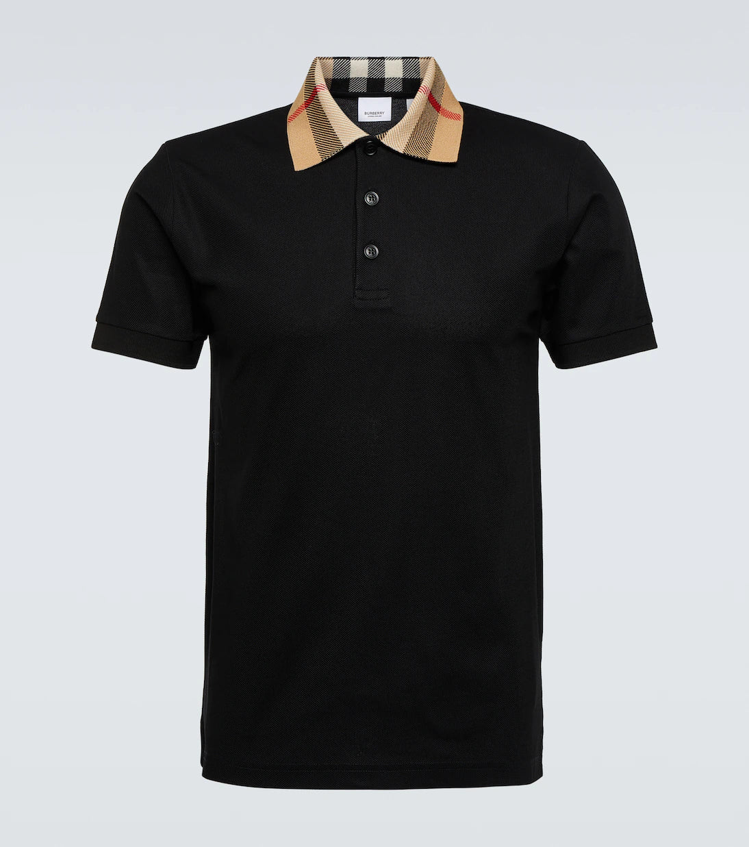 Burberry Check cotton piqué polo shirt