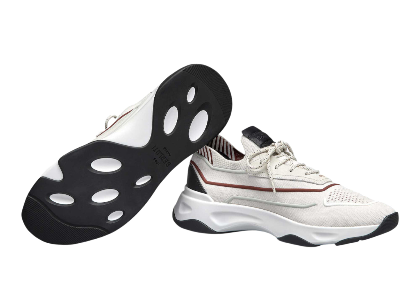 Berluti Shadow Knit Sneakers 'Light Grey / Rust'