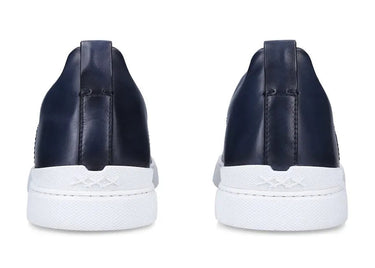 Zegna Crocodile Leather Triple Stitch "Navy Blue"