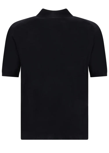 Prada Superfine wool polo shirt Black