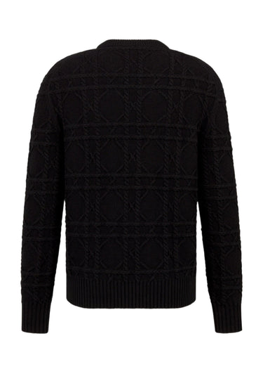 Dior Icons Cannage Sweater Black Cashmere Knit