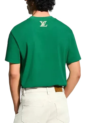 Louis Vuitton Embroidered Signature Short-Sleeved T-Shirt "Green"