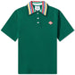 Casablanca Mint Stripe Collar Polo Green