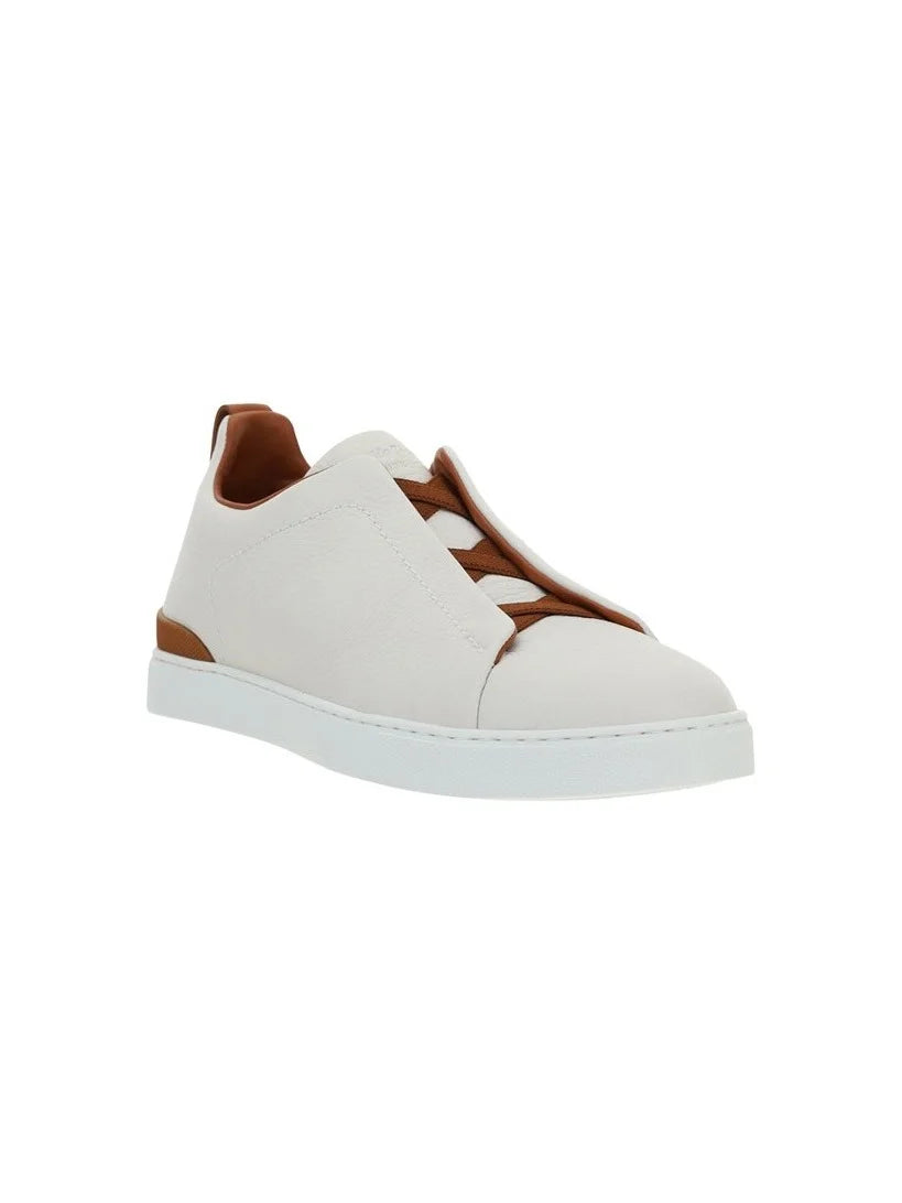 Zegna Triple Stitch Round Toe Sneakers