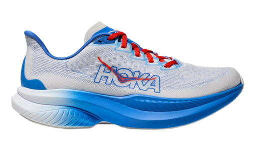 HOKA MACH 6  white / virtual blue