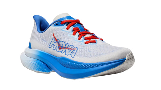 HOKA MACH 6  white / virtual blue