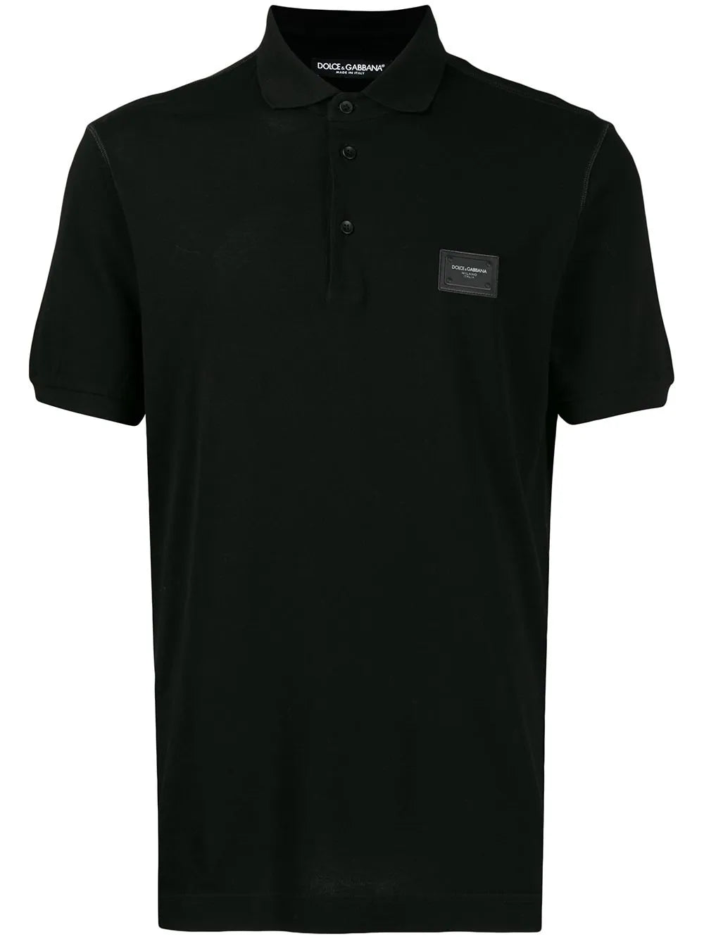 Dolce & Gabbana logo-tag piqué polo shirt