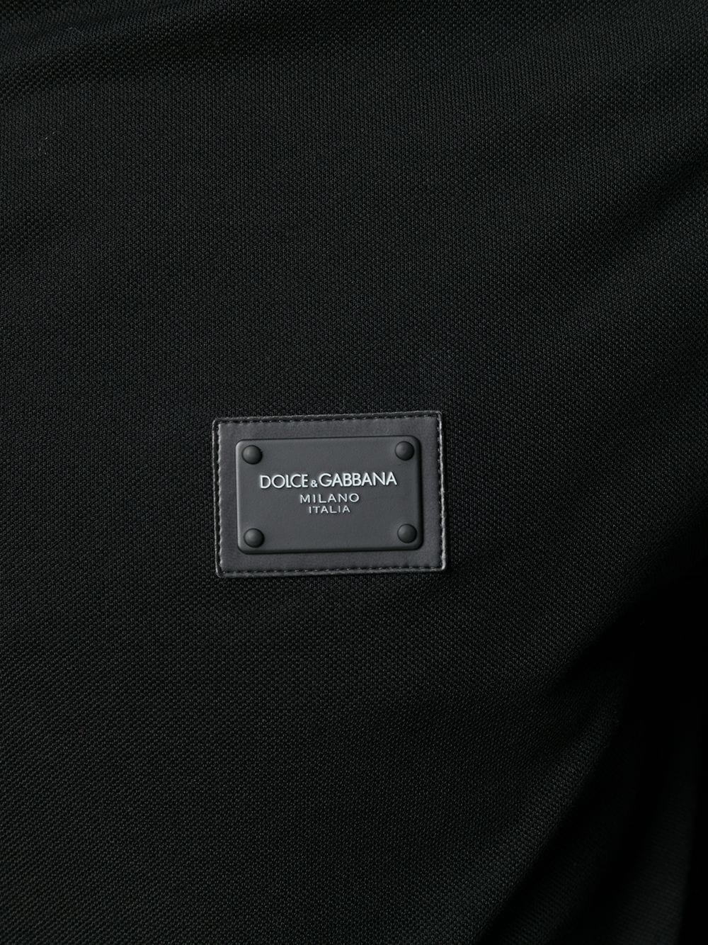 Dolce & Gabbana logo-tag piqué polo shirt