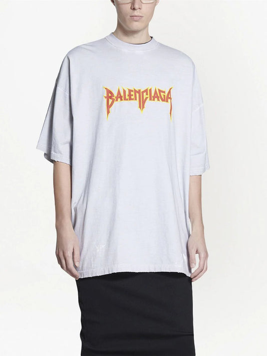 Balenciaga oversized metal logo T-shirt