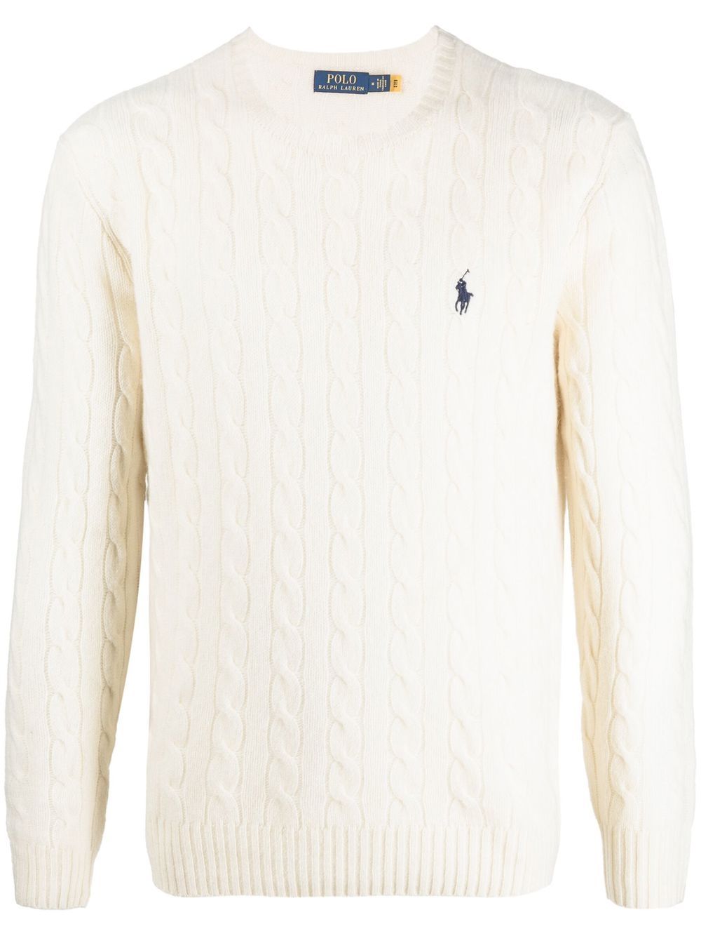 Polo Ralph Lauren logo-embroidered cable-knit jumper