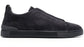 ZEGNA PEWTER GREY SUEDE TRIPLE STITCH SNEAKERS