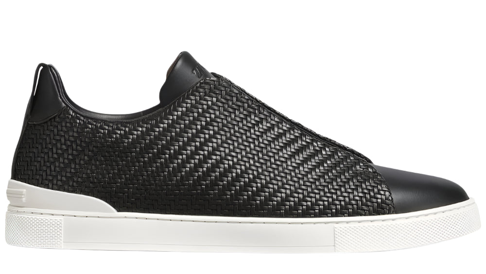 Black PELLETESSUTA™ Leather Triple Stitch™ Sneakers