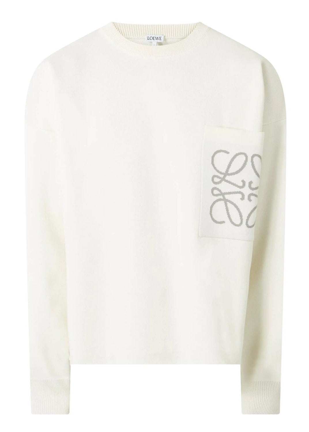 LOEWE intarsia logo sweater White