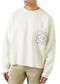 LOEWE intarsia logo sweater White