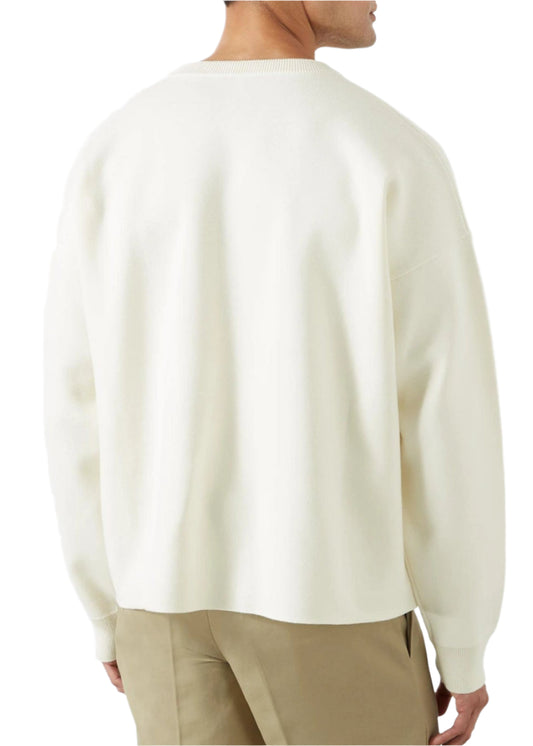 LOEWE intarsia logo sweater White