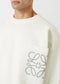 LOEWE intarsia logo sweater White