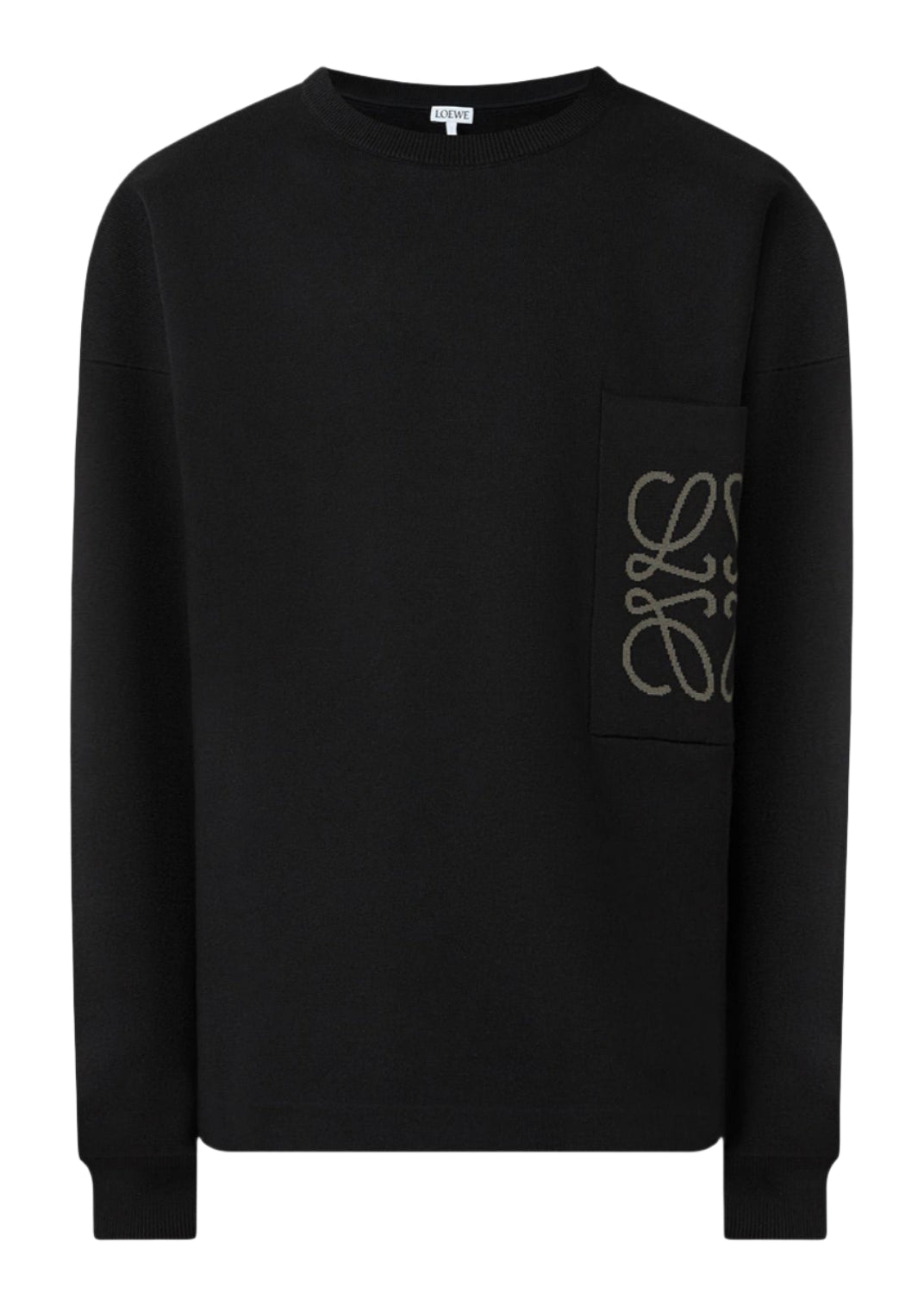 LOEWE intarsia logo sweater Black