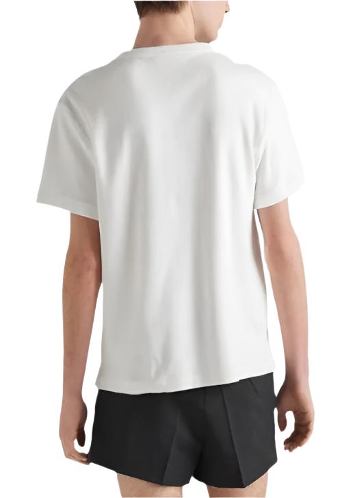 Prada triangle-logo terry T-shirt