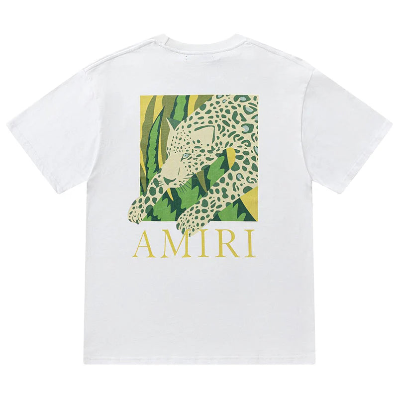 AMIRI Leopard-print T-shirt in Cotton-jersey White