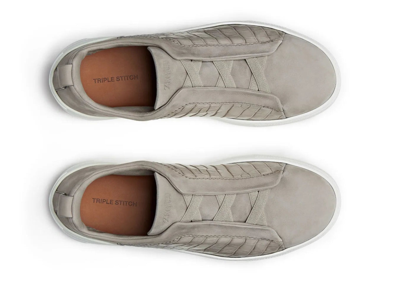 Zegna Crocodile Leather Triple Stitch "Neutrals"