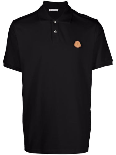 Moncler logo-patch cotton polo shirt