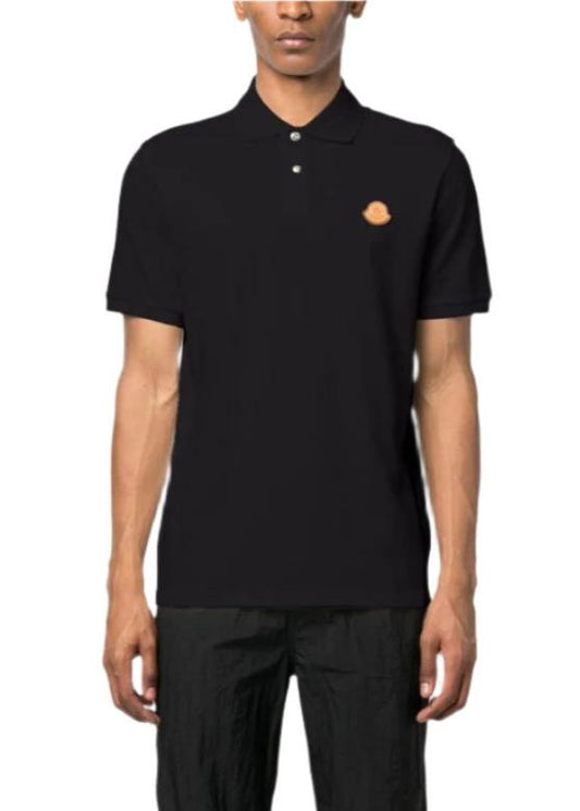 Moncler logo-patch cotton polo shirt