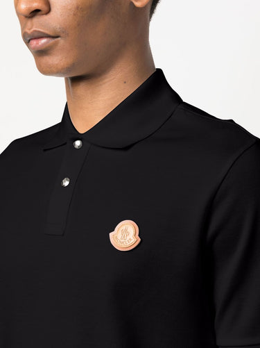 Moncler logo-patch cotton polo shirt