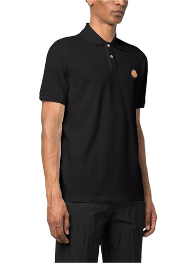 Moncler logo-patch cotton polo shirt