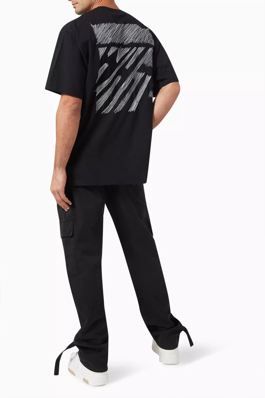 Off-White Scribble Diagonal Oversized T-shirt in Jersey