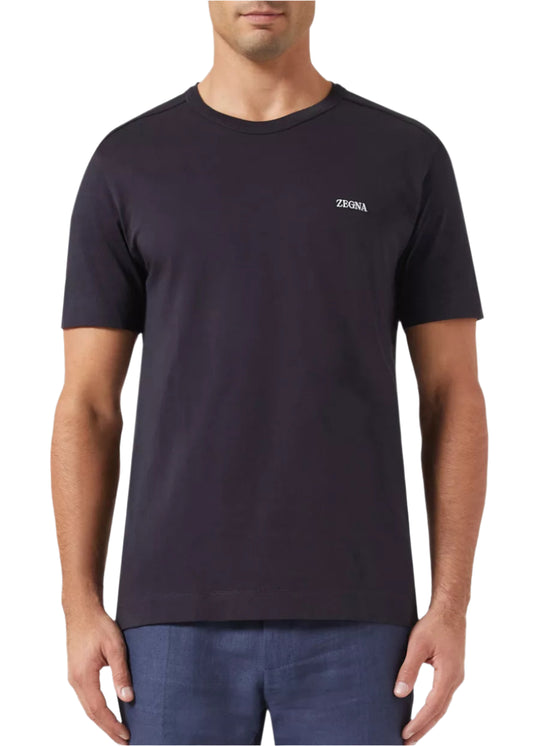 Zegna Navy Blue cotton T-shirt