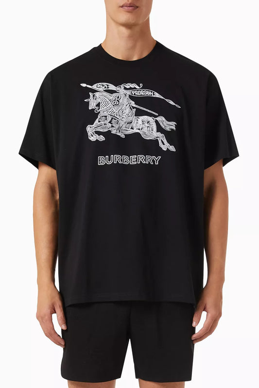 Burberry Dezi Logo T-shirt in Cotton Jersey