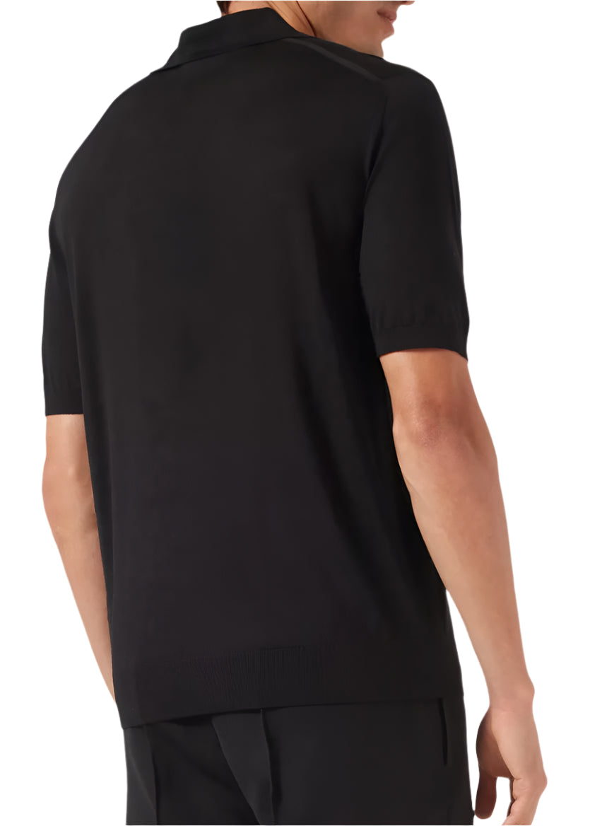 Prada Superfine wool polo shirt Black