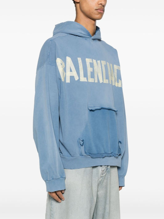 Balenciaga logo-print cotton hoodie