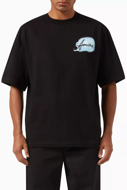 AMIRI Paradise Airbrush Oversized T-shirt in Stretch Cotton