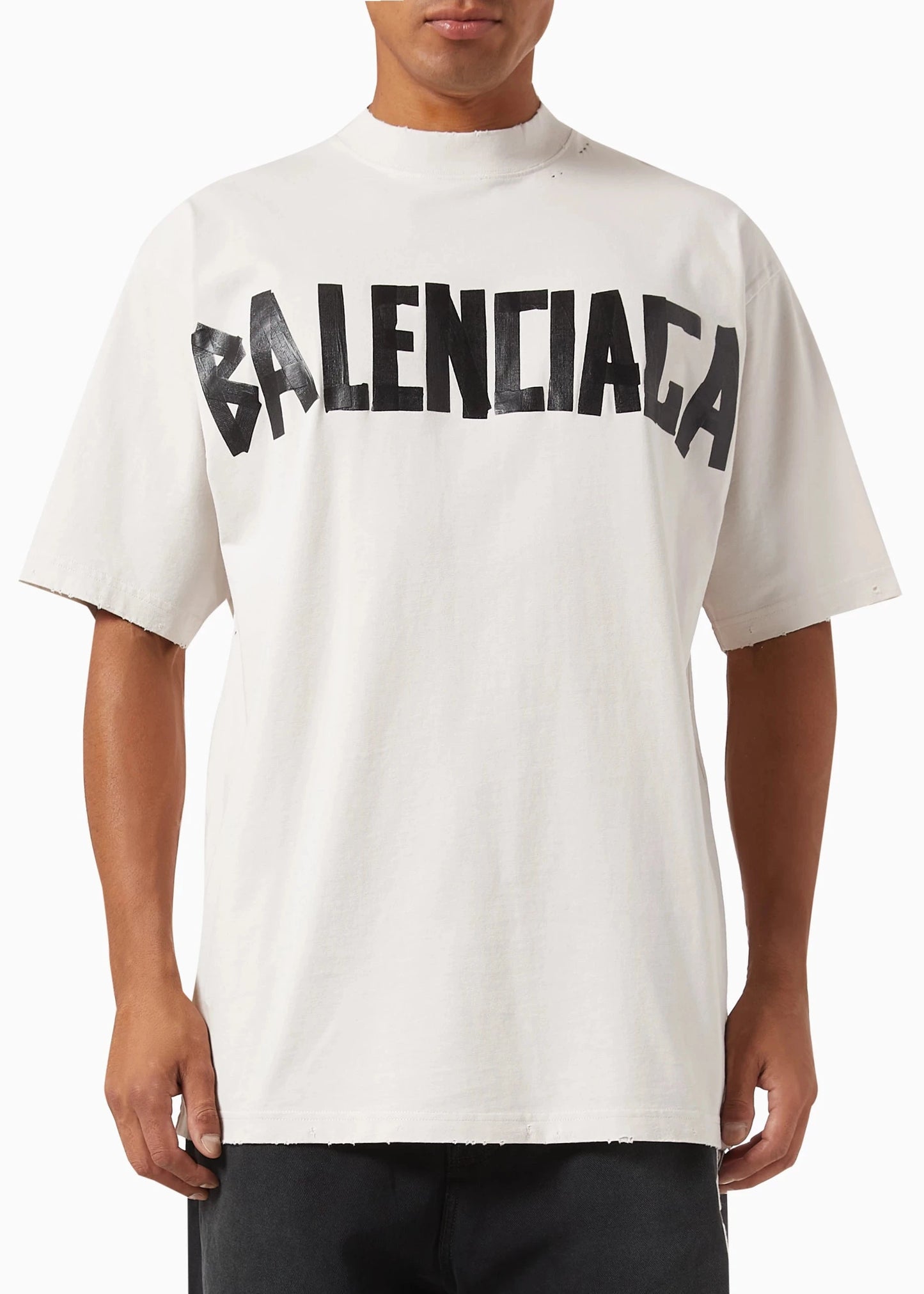 Balenciaga Unisex New Tape Type Medium-fit T-shirt in Vintage-jersey White