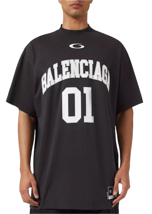 Balenciaga Men's Basketball Series - Oversized T-shirt in Black