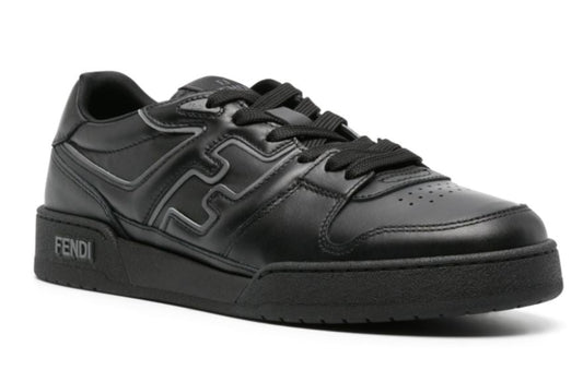 Fendi Match leather sneakers 'Black'