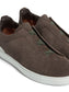 Zegna Brown Suede Triple Stitch Sneakers